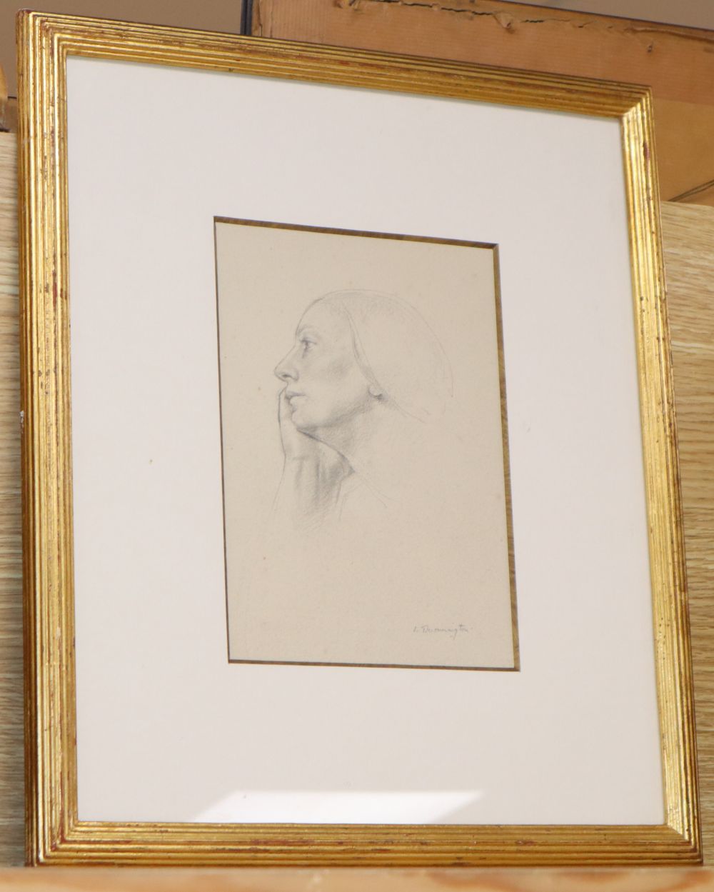Sir Thomas Monnington (1902-1976), pencil on paper, Portrait of Winifred Knights c.1923, signed, 20.5 x 14.5cm